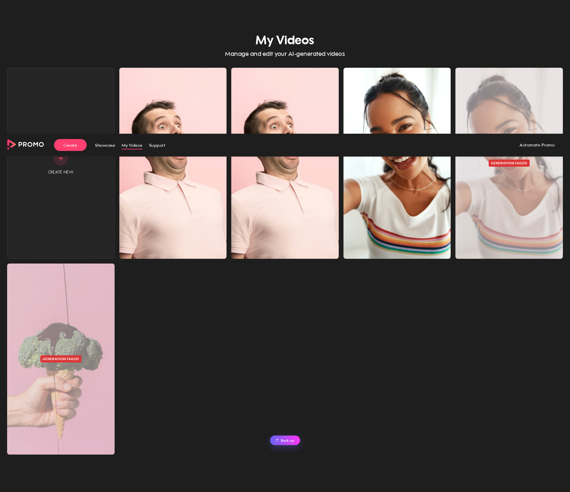 Test failure screenshot